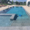 Piscină privată Smeura cu Mistery Blue Stone și Mistery Sand de la Rosa Gres