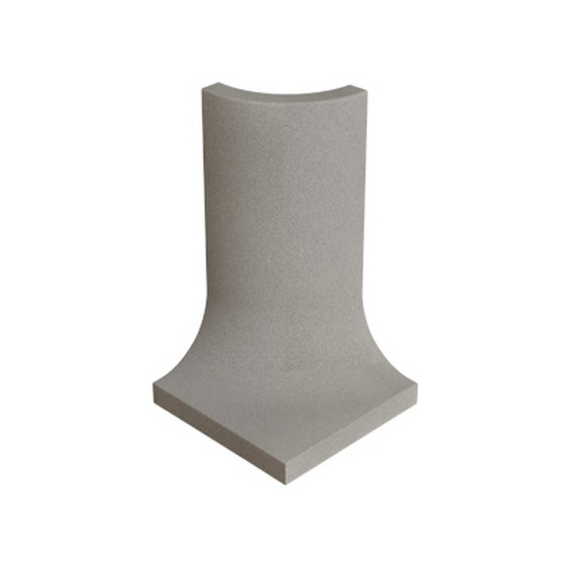 Colț exterior plintă scafă din gresie antiacidă și antibacteriană Indu Grey