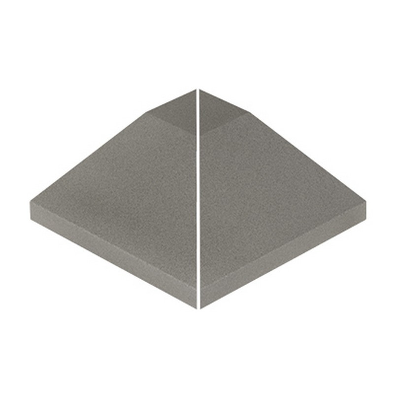 Colț exterior margine cădiță duș din gresie antiacidă și antibacteriană Indu Grey