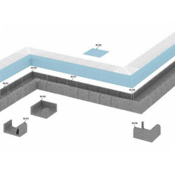 Margine piscina cu mozaic