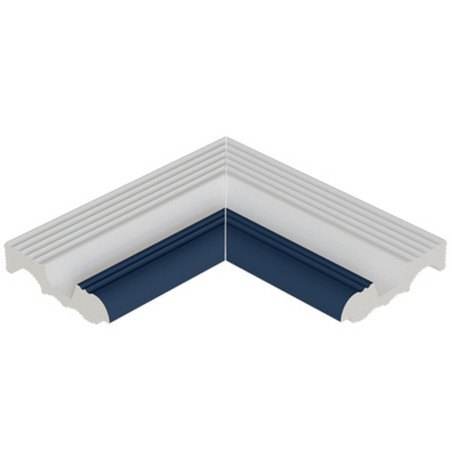 Colț interior margine piscină Blanco, bicolor, sistem Finlandez