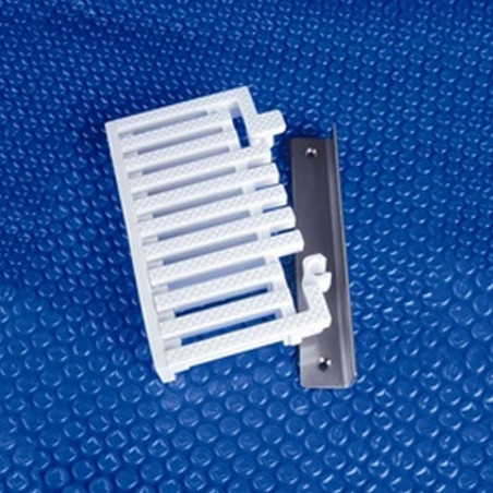 Terminație grătar longitudinal din plastic pentru piscină - Blanco