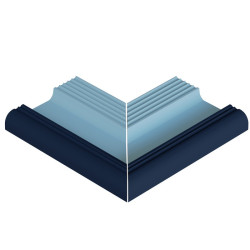 Colț exterior de margine piscină Azul cu suport pentru grătar, bicolor