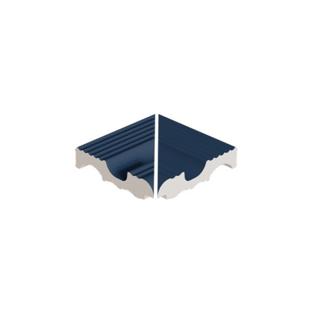 Colț interior de margine piscină Marino cu suport pentru grătar, monocolor