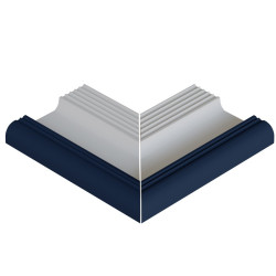 Colț exterior de margine piscină Blanco cu suport pentru grătar, bicolor