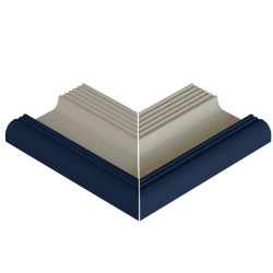 Colț exterior de margine piscină Indubeige cu suport pentru grătar, bicolor